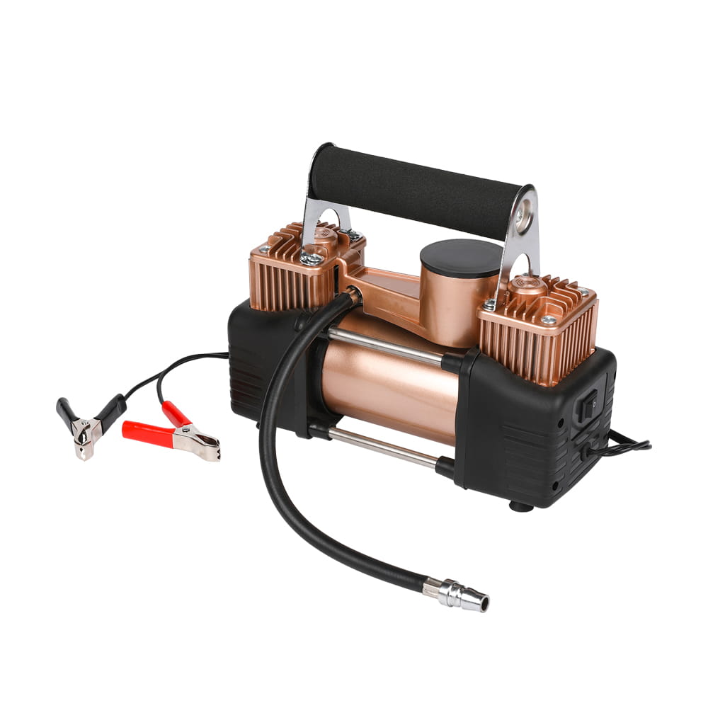 Tragbarer Doppelzylinder-Reifenfüller mit Batterieklemme