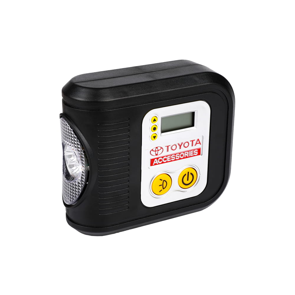 SOS-Kunststoff-Digital-Mini-Luftkompressor mit 7-teiligem LED-Licht